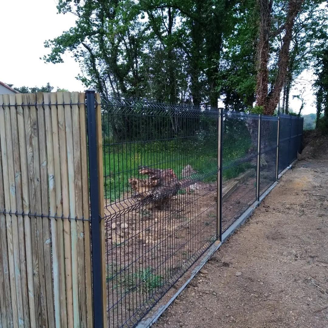 Création d’une clôture rigide avec muret et portail coulissant à Landeronde — La Roche-sur-Yon