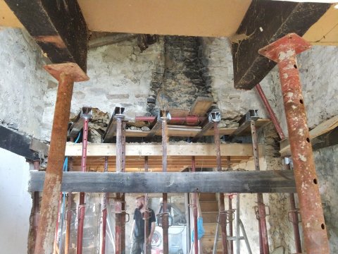 Création d’une ouverture dans un mur porteur en moellons