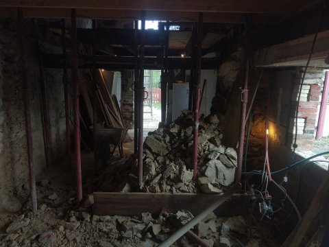 Création d’une ouverture dans un mur porteur en moellons